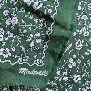 Madewell Green Floral Bandana